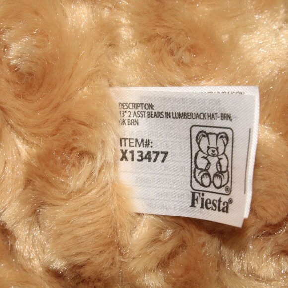 Fiesta Holiday Snowflake Pattern Brown Bear 18" Winter Hat Scarf Soft Cuddly - Picture 5 of 8